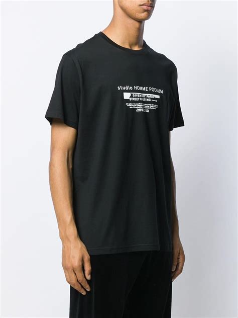 givenchy studio homme podium|Givenchy Black Studio Homme Podium Printed T.